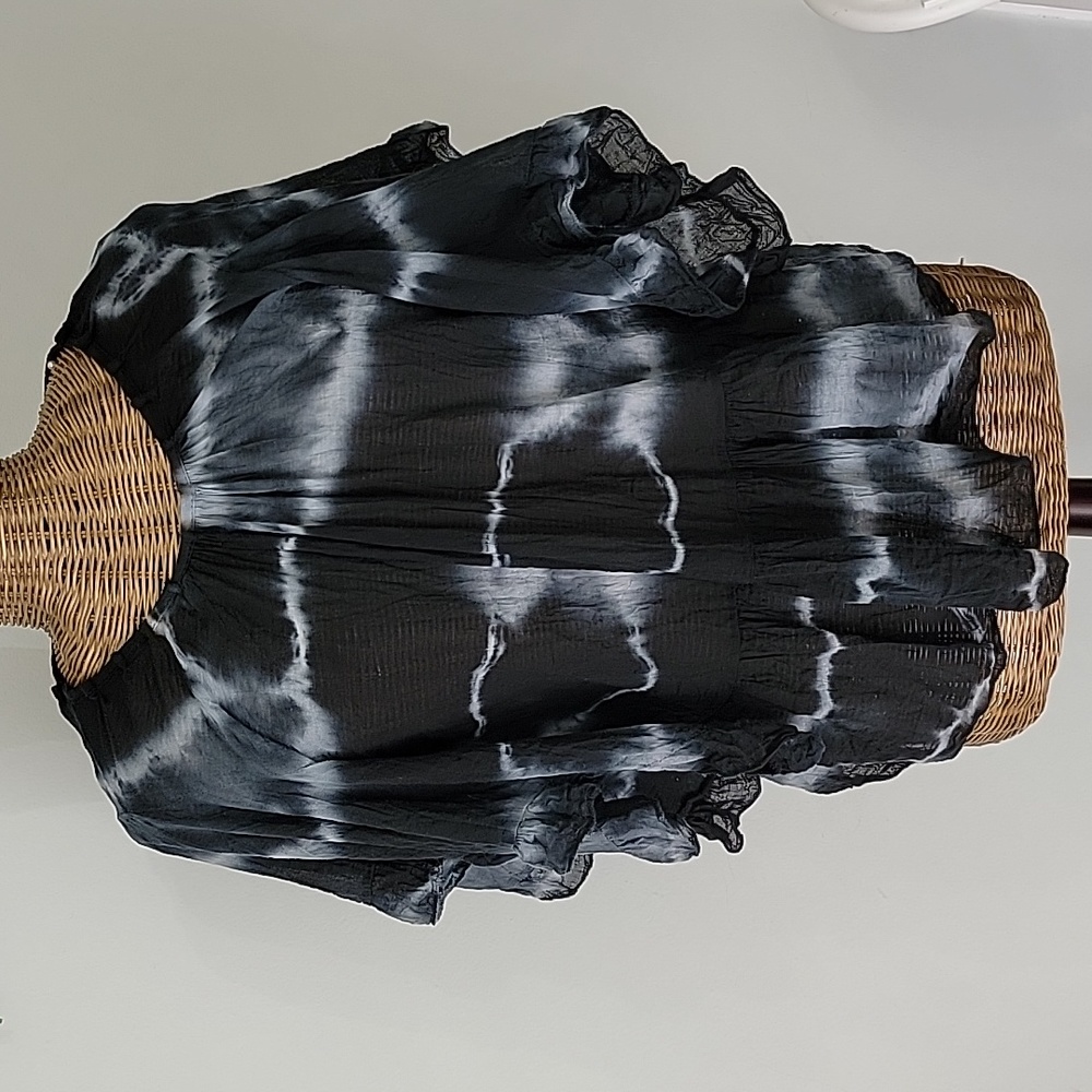 Alice Rinaldi Made in Italy Viscose Tiered Tie Dye Top  BinO